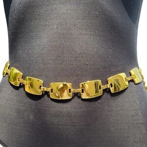 Vintage Gold Metal Link Belt Size Small